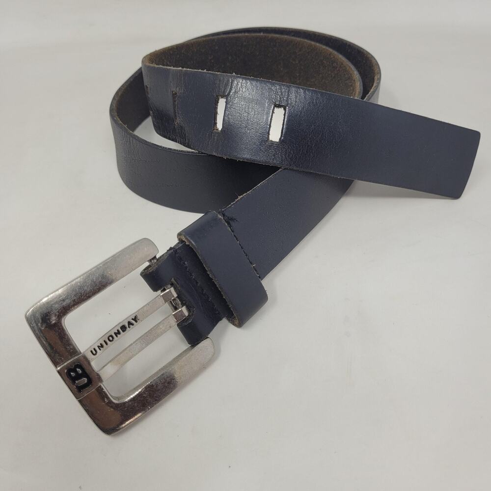 Unionbay Belt  Medium Black Leather Skater Emo Punk Grunge Indie Utility 90s Y2K